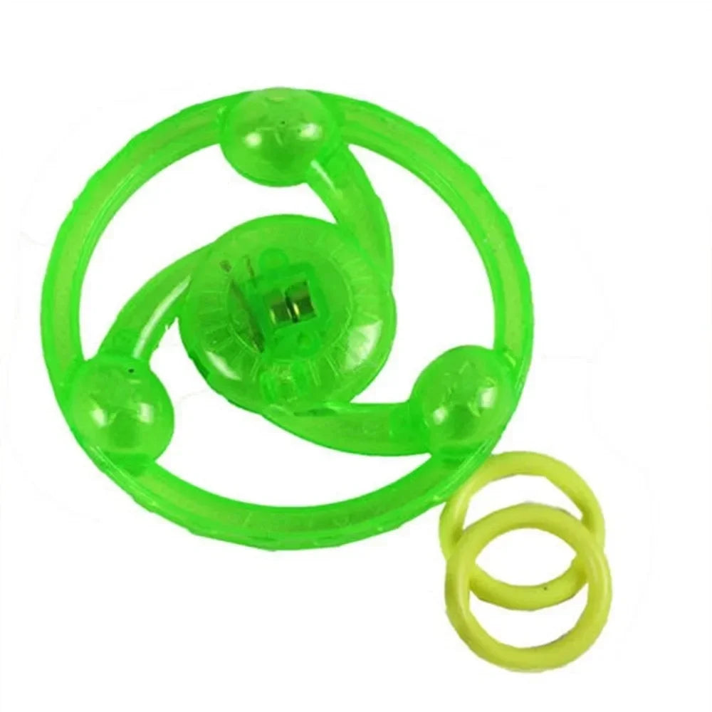 10 Fun Hand Pulled LED Light Up Glowing Flywheel Unique Party Small