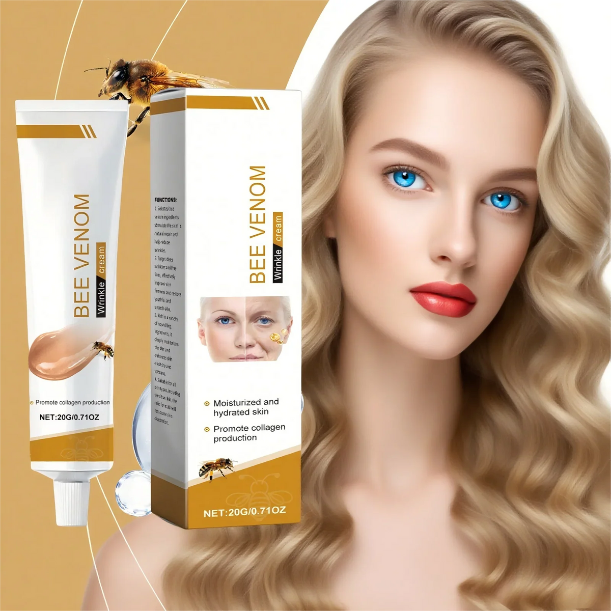 Bee Venom Wrinkle Removal Cream for Facial Lifting