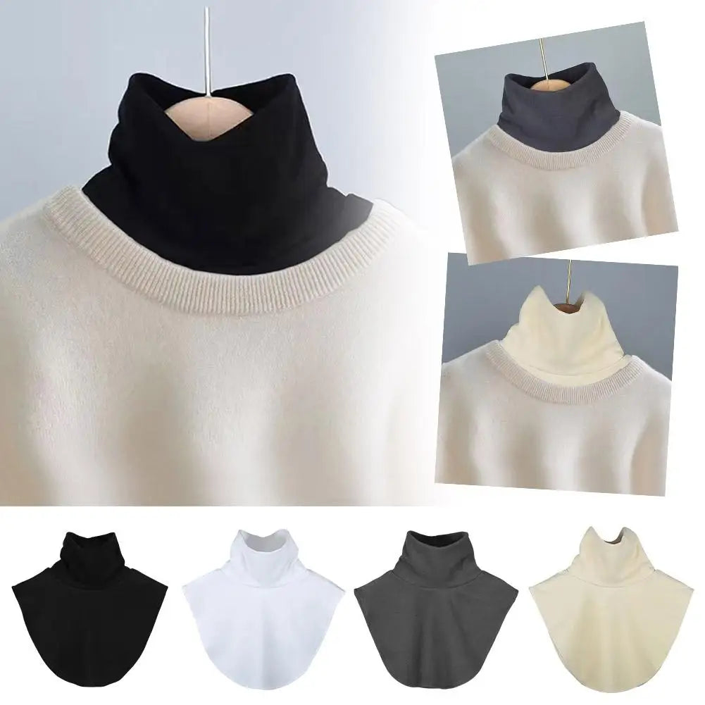 Women's Detachable False Collar – Soft Knit Turtleneck Dickey