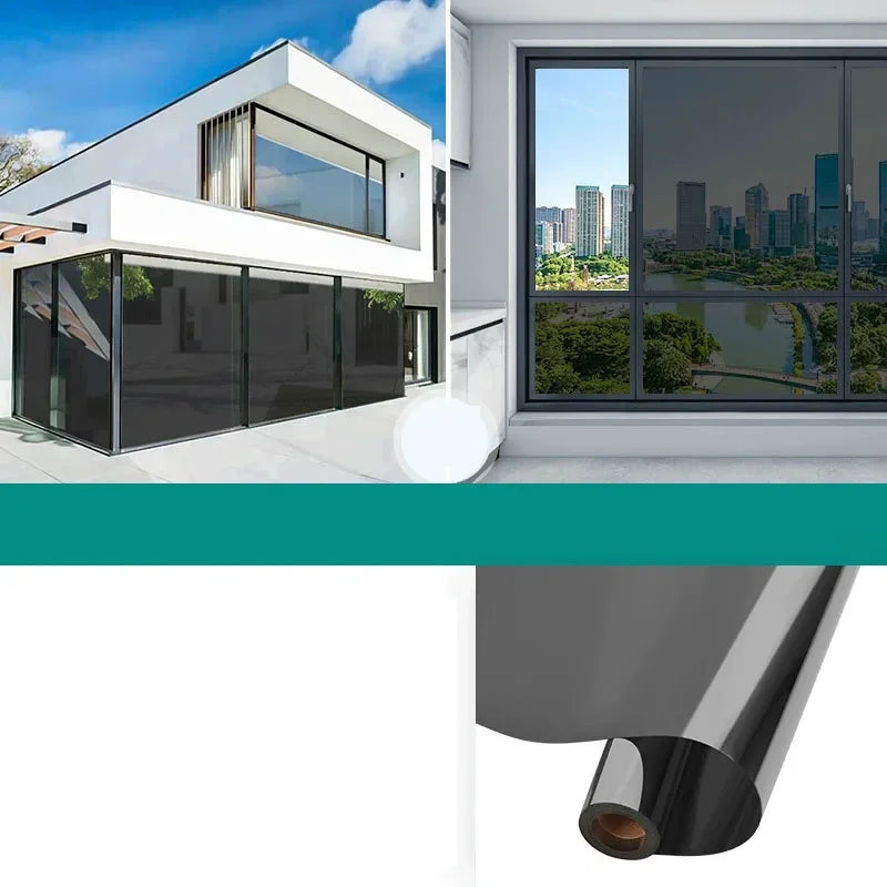 Window Privacy Film One Way Daytime Self-adhesive Vinyl Sun Blocking