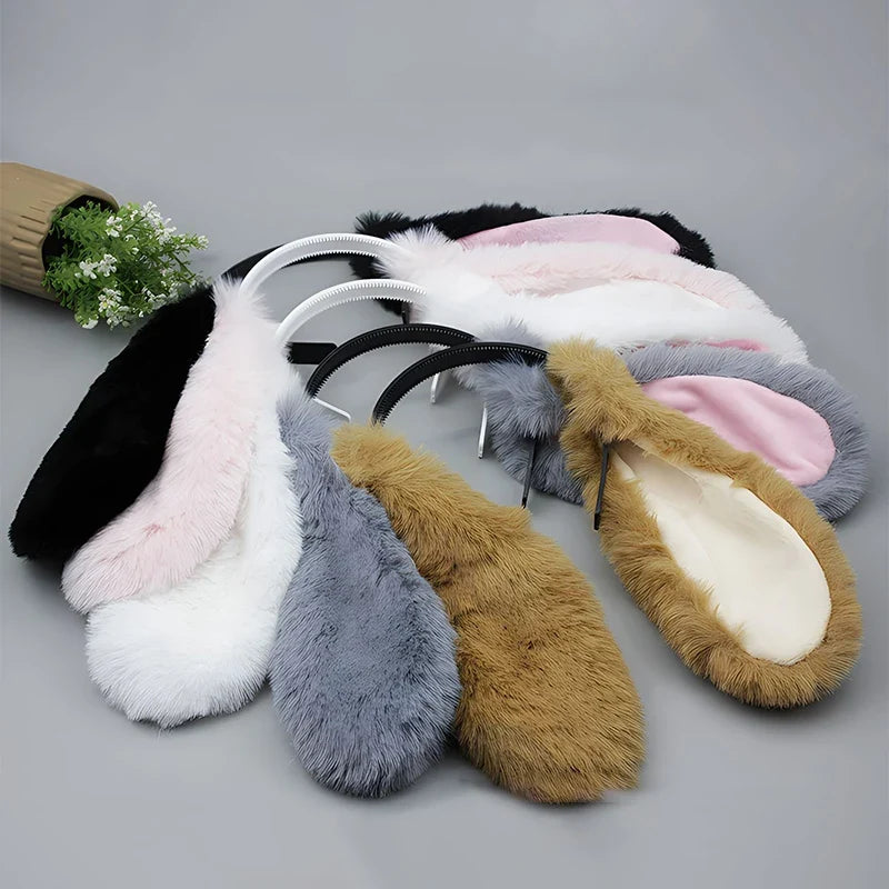 Plush Bunny Ears Headband – Cosplay & Party Hair Accessory