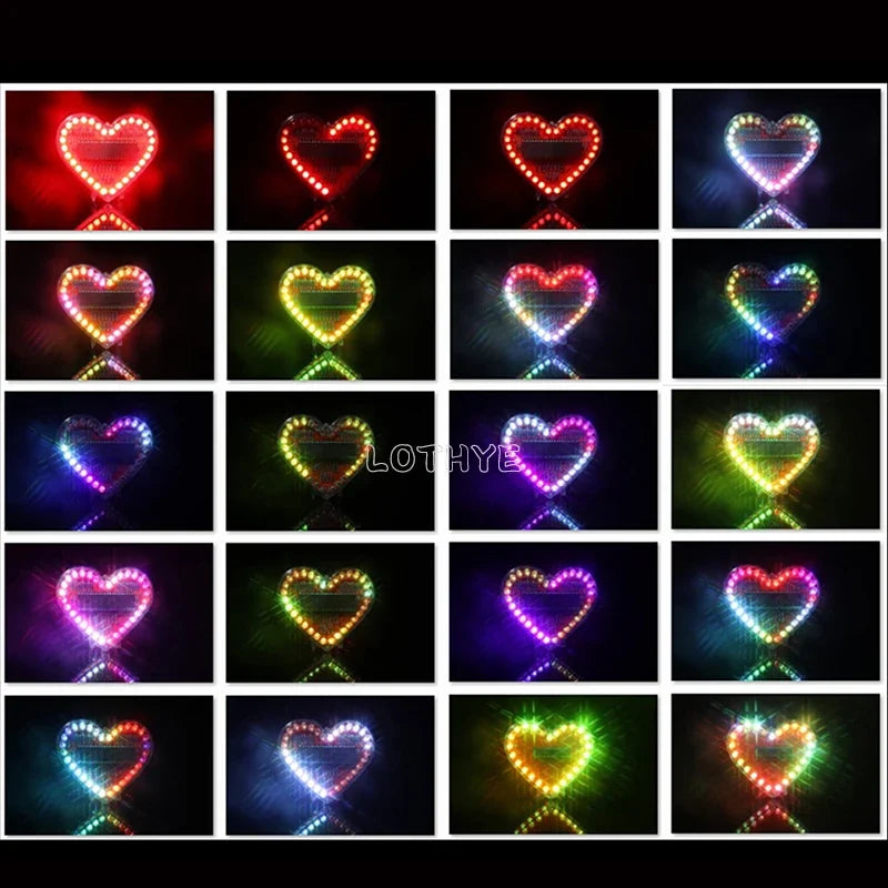 RGB LED Heart DIY Soldering Kit – 32 LED Flow Light Project