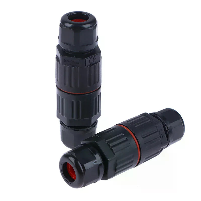 IP68 Waterproof Electrical Connector 2 3 Pin Straight Quick Push-in