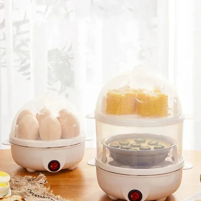 3-in-1 Electric Egg Cooker & Vegetable Steamer | Double Tray