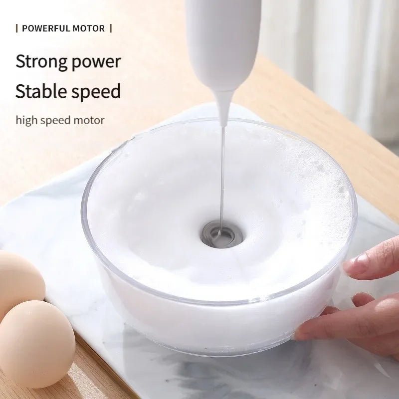 Battery Model Handheld Egg Beater Froth Mixer Kitchen Automatic