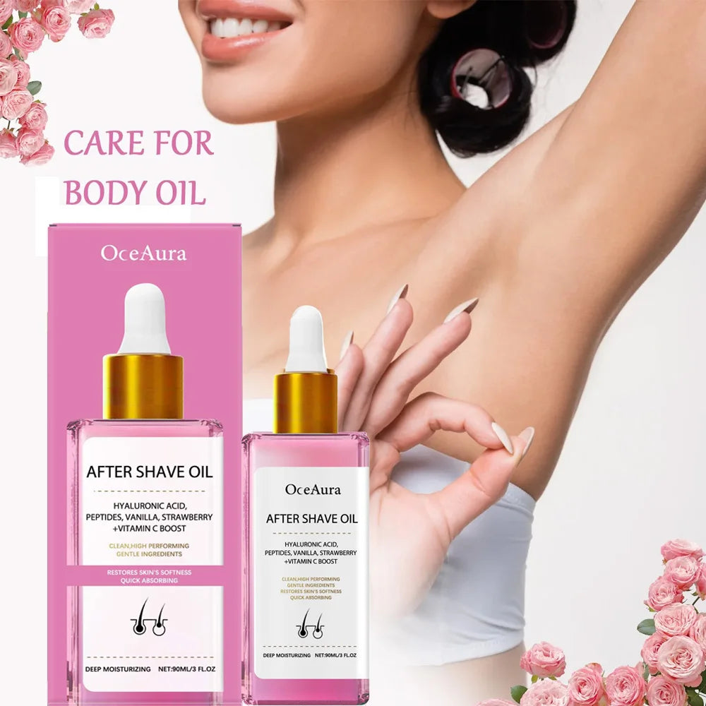 Strawberry Vanilla After Shave Oil Women Smooth Skin Soft Serve