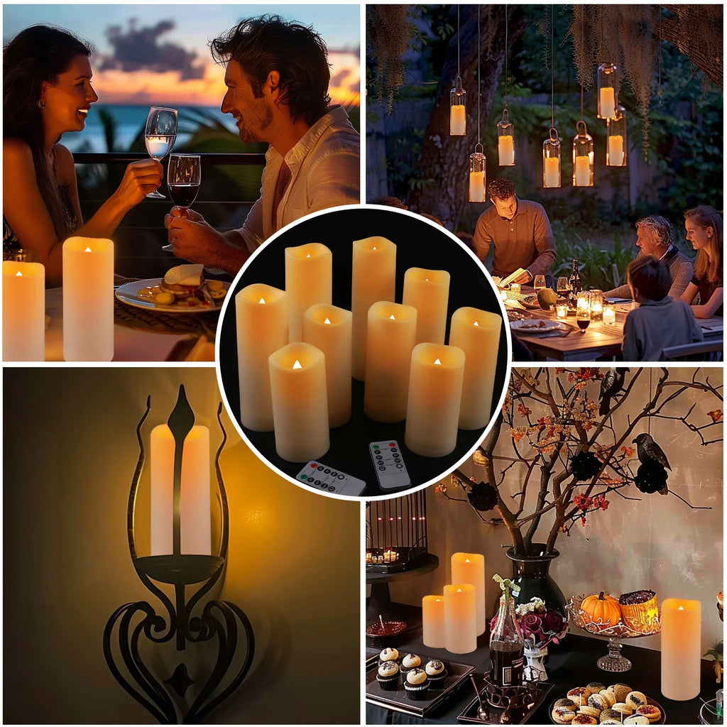 12-Pack LED Flameless Tea Light Candles with Remote & Timer