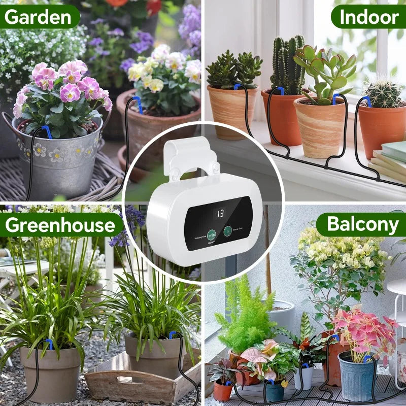 Indoor Automatic Drip Irrigation System – 10 Drip Tips & Timer