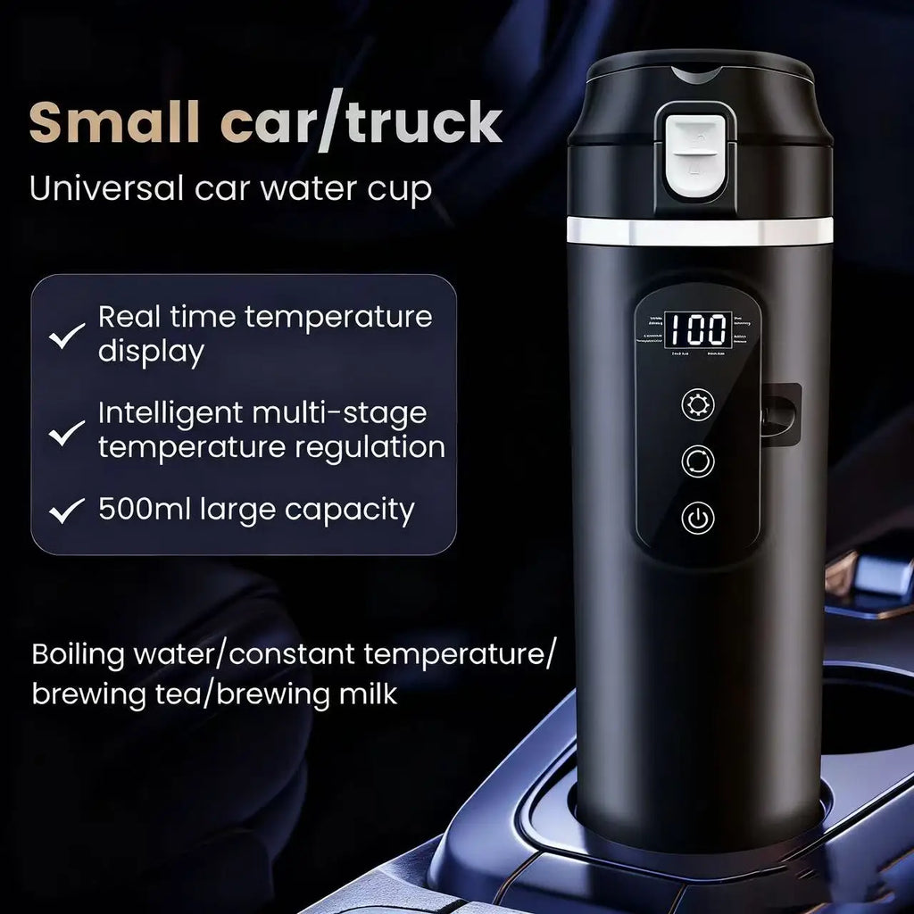 URGGU 12V/24V Car Electric Kettle – 304 Stainless Steel Mug