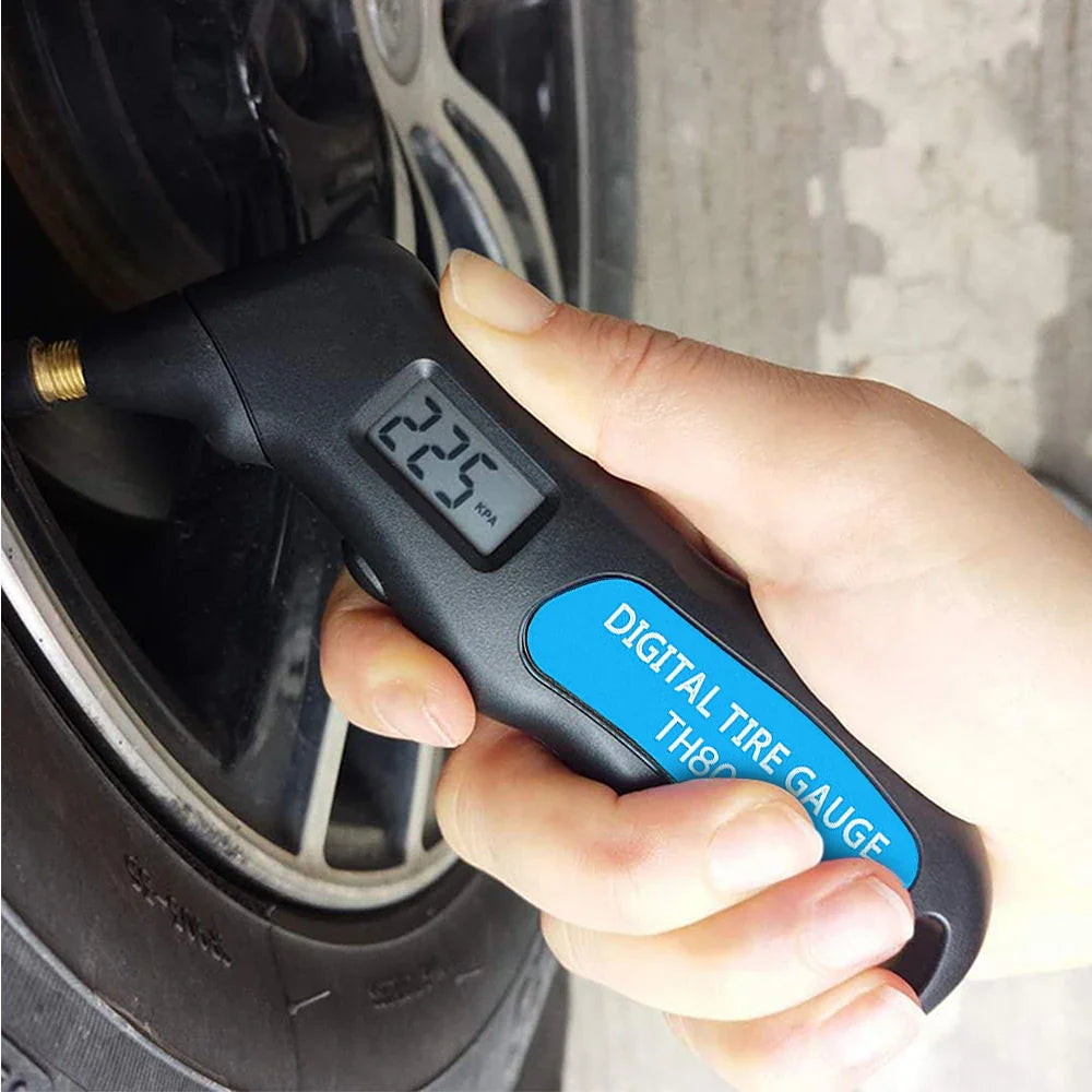 Digital Tire Pressure Gauge TH805 – 150 PSI LCD, Car Bike Truck