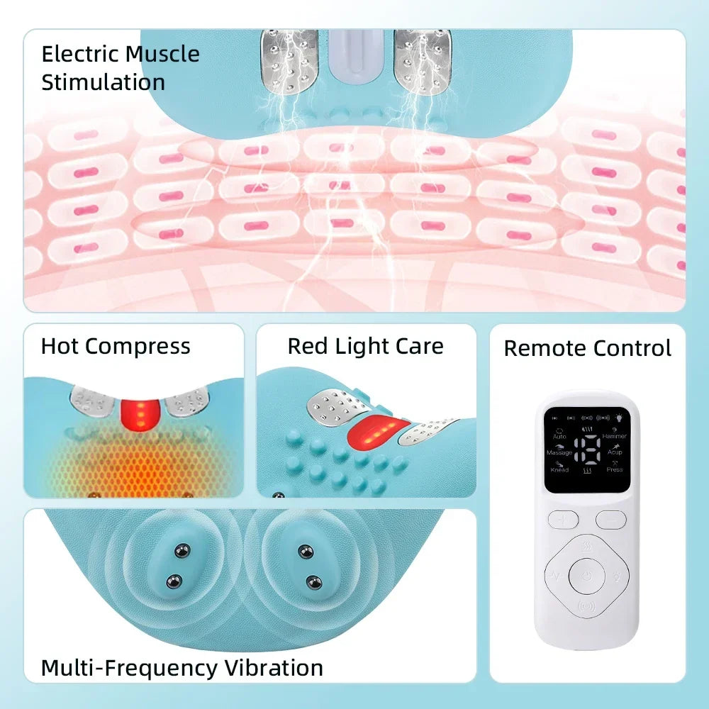 Electric Neck Massager | Heat, EMS & Red Light – 6 Modes