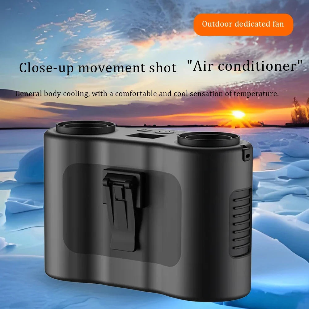 Wearable Waist Clip Fan USB Rechargeable 20000mAh | HOMEFISH
