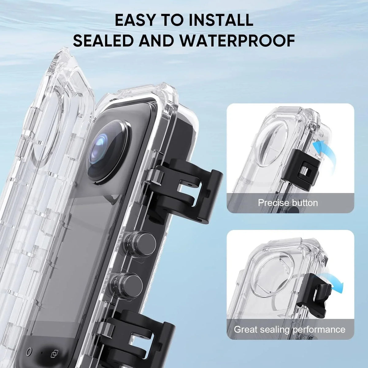 Insta360 X5 Invisible Dive Case – 60M Waterproof Housing