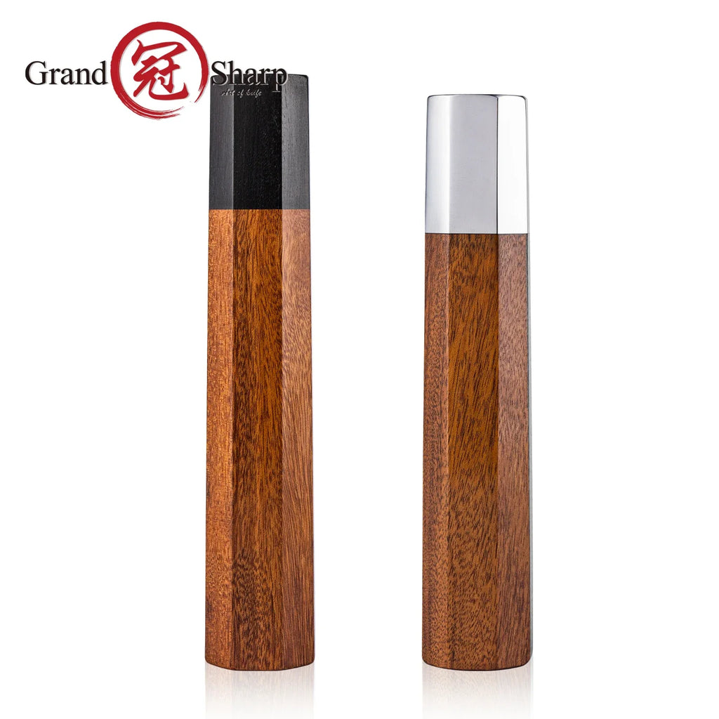 Octagonal Japanese Knife Handle – Natural African Mkuruti Wood DIY