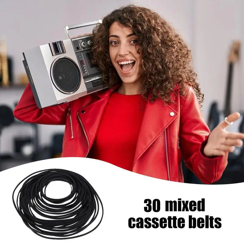 Universal Mix Cassette Tape Machine Belt Assorted Common Square Flat