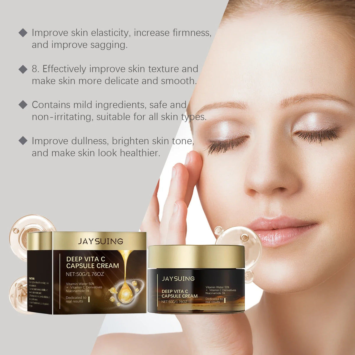 Jaysuing Vitamin C Face Cream – Brighten & Firm Skin 50g