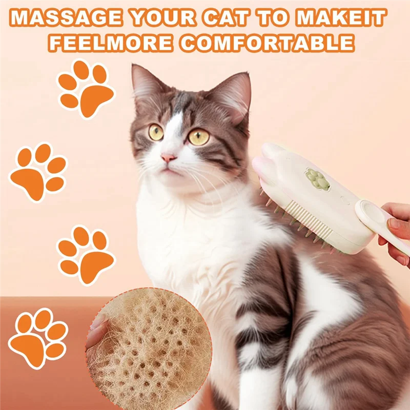 A36T-3-In-1 Multifunctional Pet Steam Brush Cat Suitable All Pets