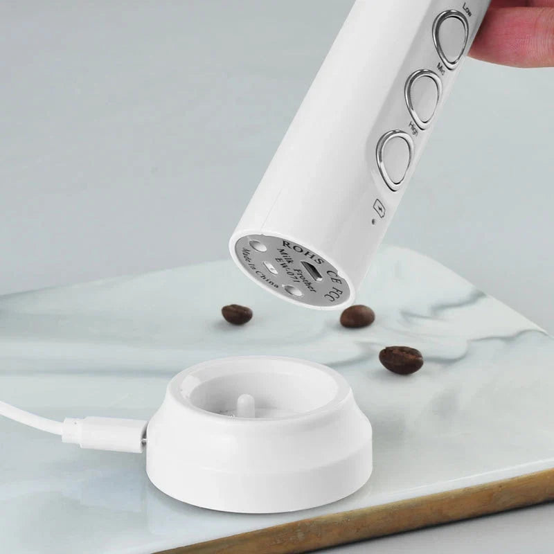 BALASHOV 3-in-1 Rechargeable Milk Frother & Drink Mixer Wand