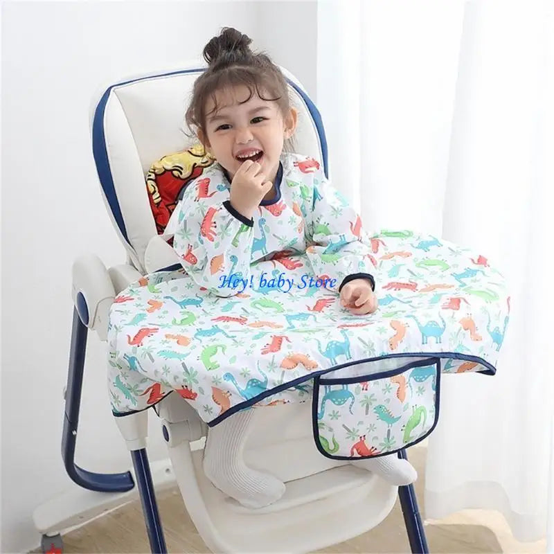 Waterproof Baby Feeding Bib Smock & Table Cover | Ages 6M–4Y