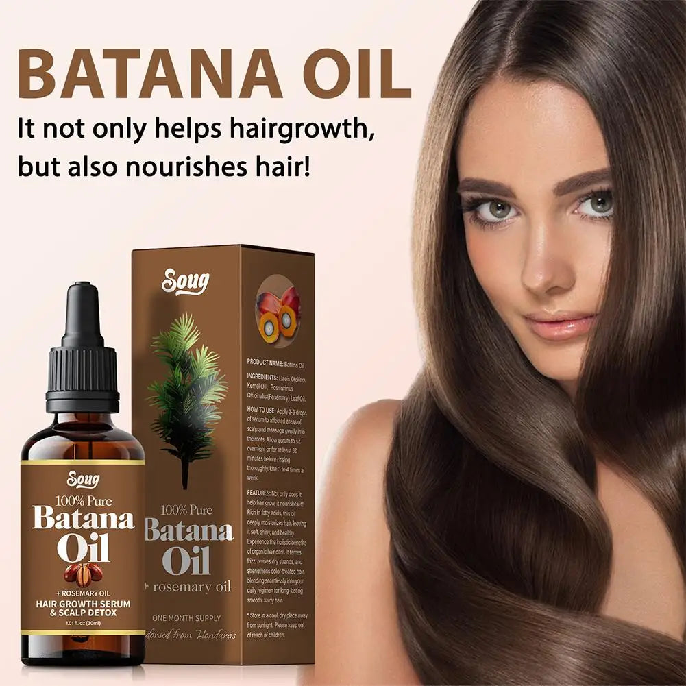 Batana Rosemary Mint Scalp Hair Strengthening Oil Biotin Essential