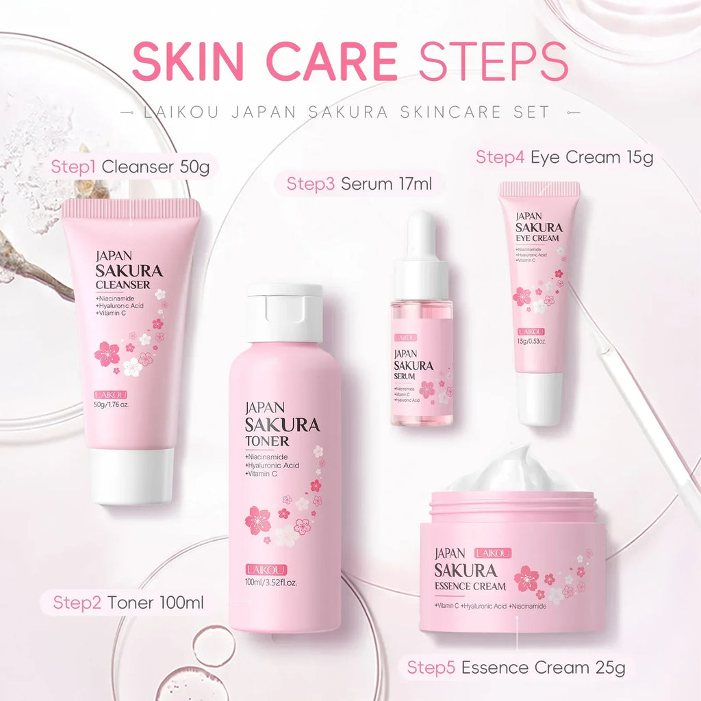 LAIKOU Sakura 5-Piece Skin Care Gift Set