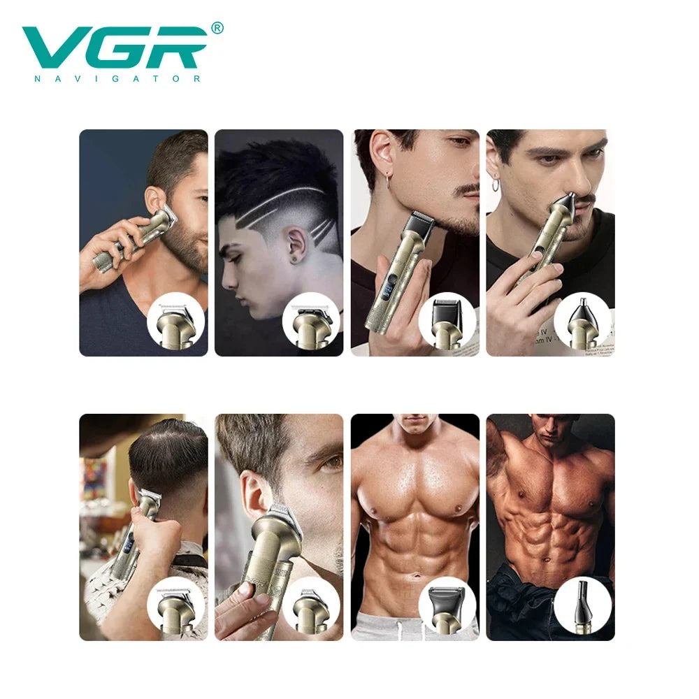 VGR V-641 2-in-1 Hair Clipper & Beard Trimmer Set | 240 Min
