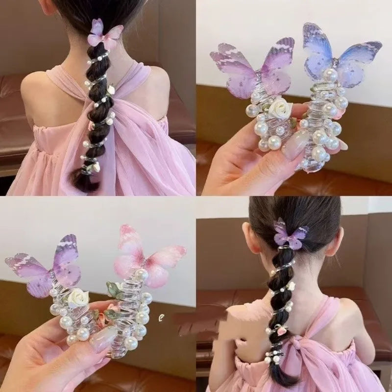 Mesh Butterfly Headbands for Girls – Floral Round Design
