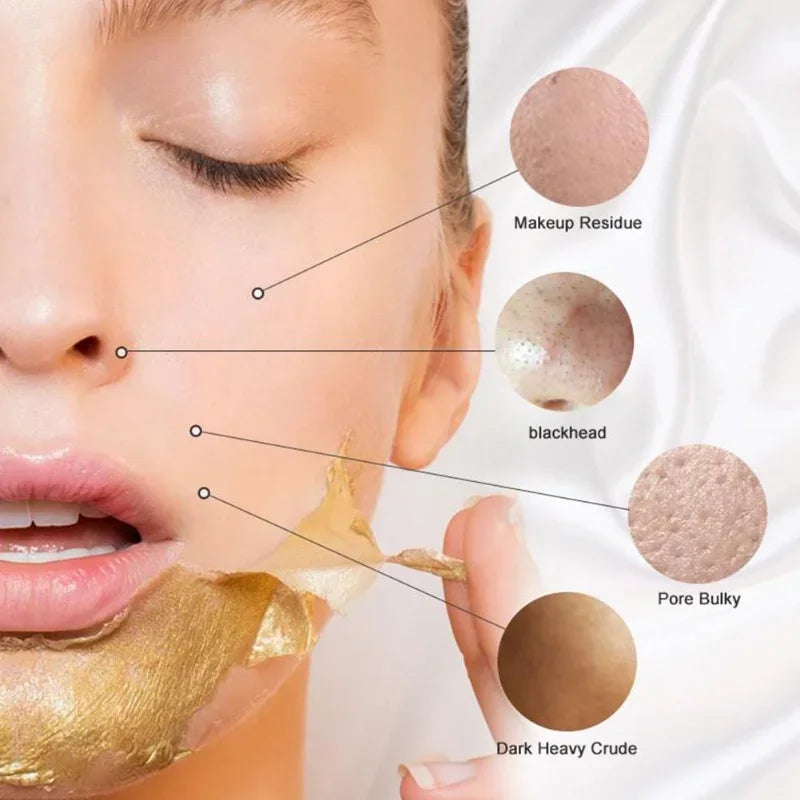 Retinol Gold Peptide Peel-Off Face Mask – 10 Pcs | Pore Refining