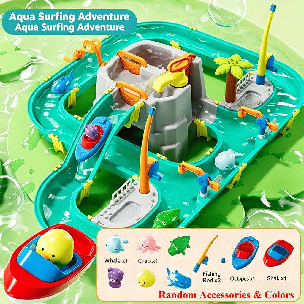 2-Tier Kids Water Table | Outdoor Toddler Water Park Playset