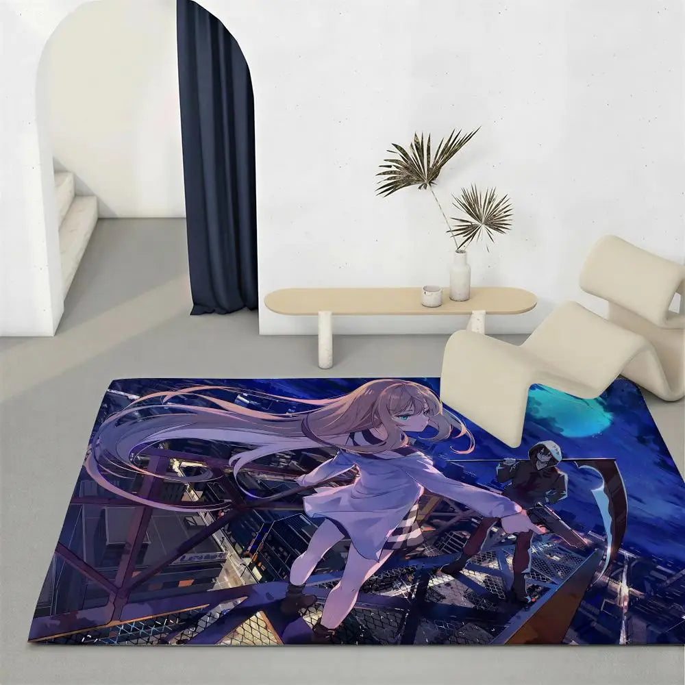Angels of Death Anime Flannel Floor Mat – Non-Slip Soft Rug
