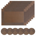 PVC Placemats Set of 6 with Coasters – Washable & Non-Slip