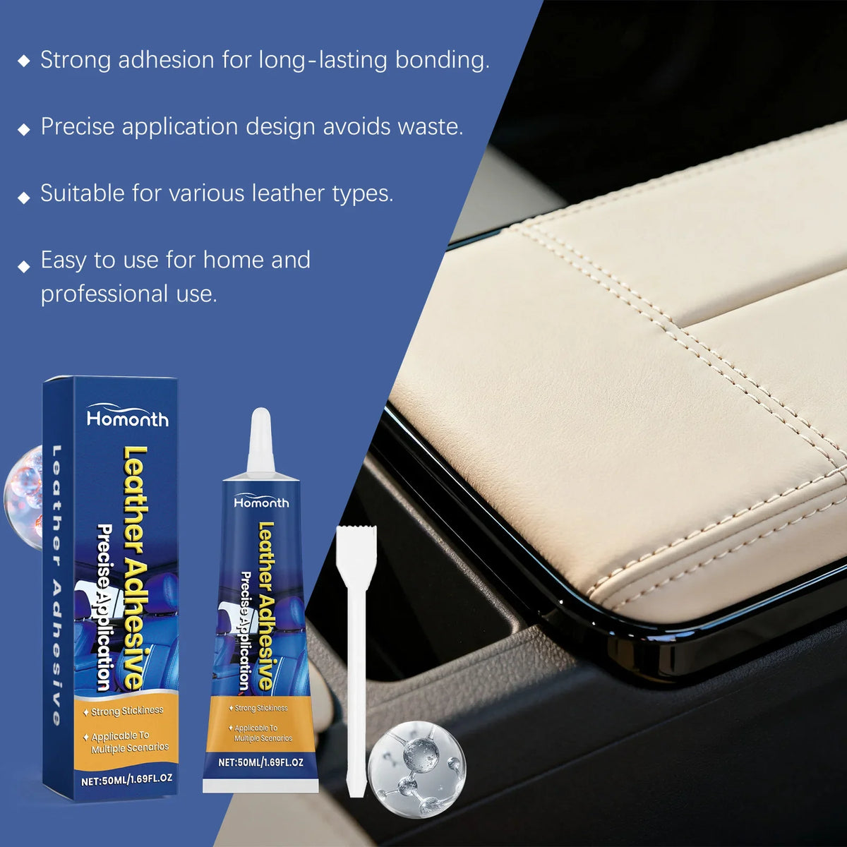 50g Waterproof Leather Repair Glue – Strong Bond Car Interior