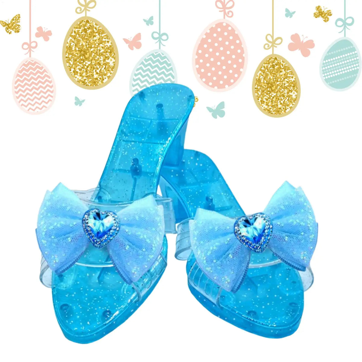 Princess Crystal Shoes Cosplay Prop Heels Pretend Play House Games
