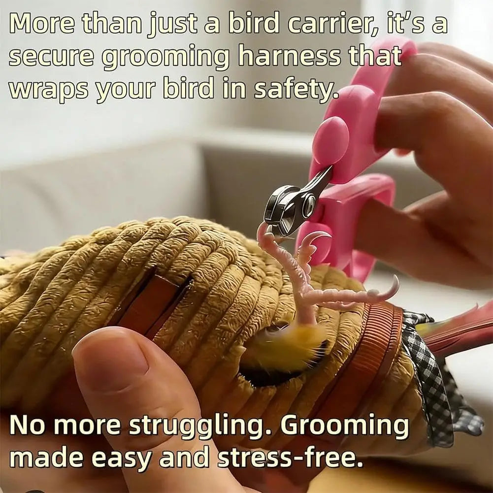Parrot Travel Backpack – Breathable Bird Carrier with Perch