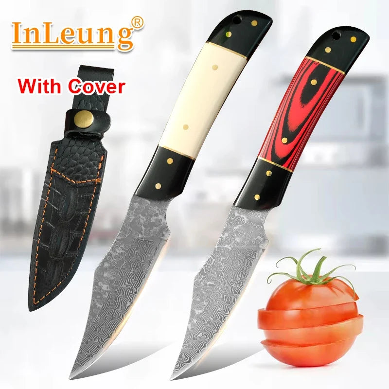 InLeung VG10 Damascus Steel Kitchen Knife – Wood Handle