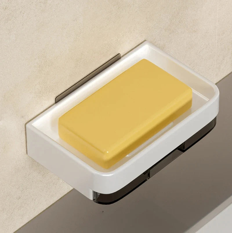 No-Drill Aluminum Alloy Wall Soap Dish with Drainage | YUNJIEYA