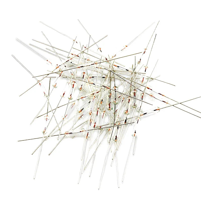 50pcs 3x10mm 250V Fast-Blow Glass Fuses with Lead Wire | 0.5A–5A
