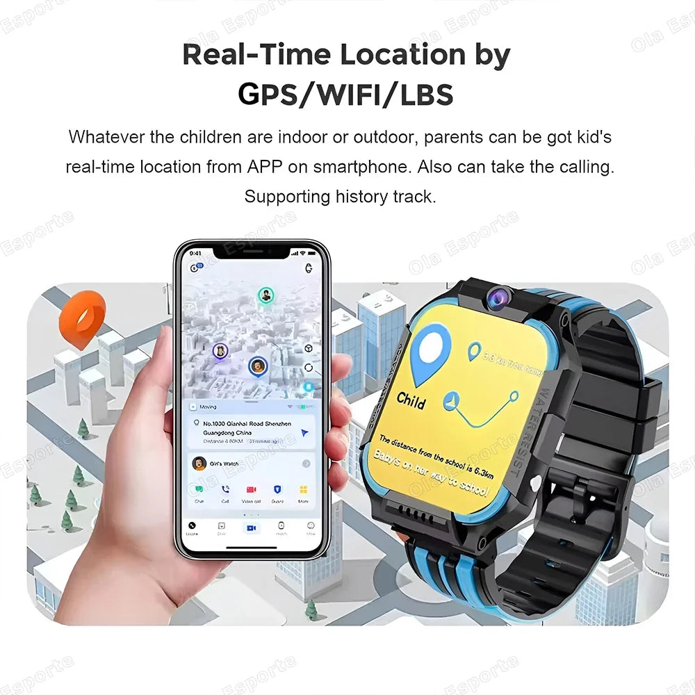 Kids 4G GPS Smart Watch | SOS Camera SIM Card Boys Girls
