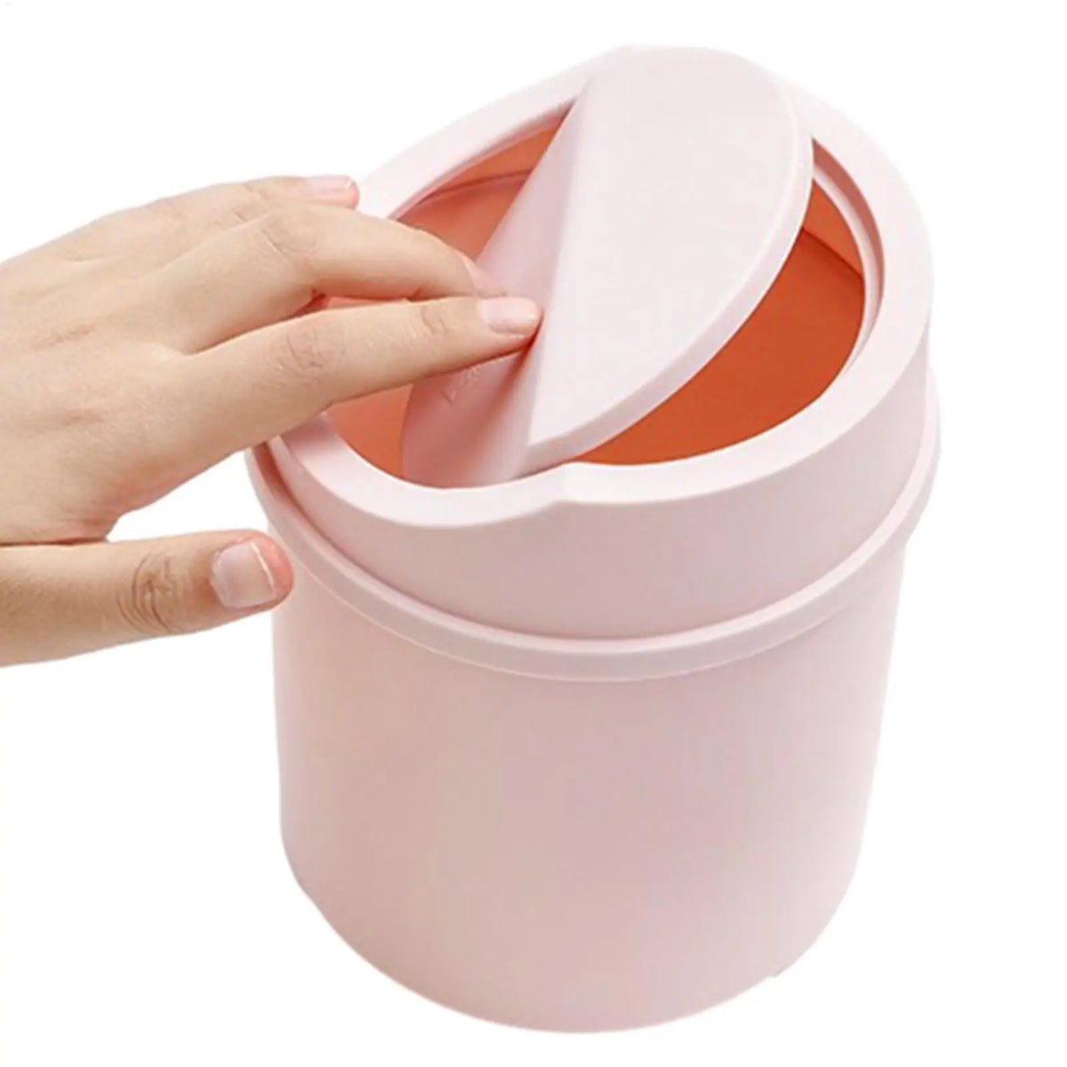 Mini Tabletop Trash Can Flip Lid – Odor-Proof Desk Waste Bin