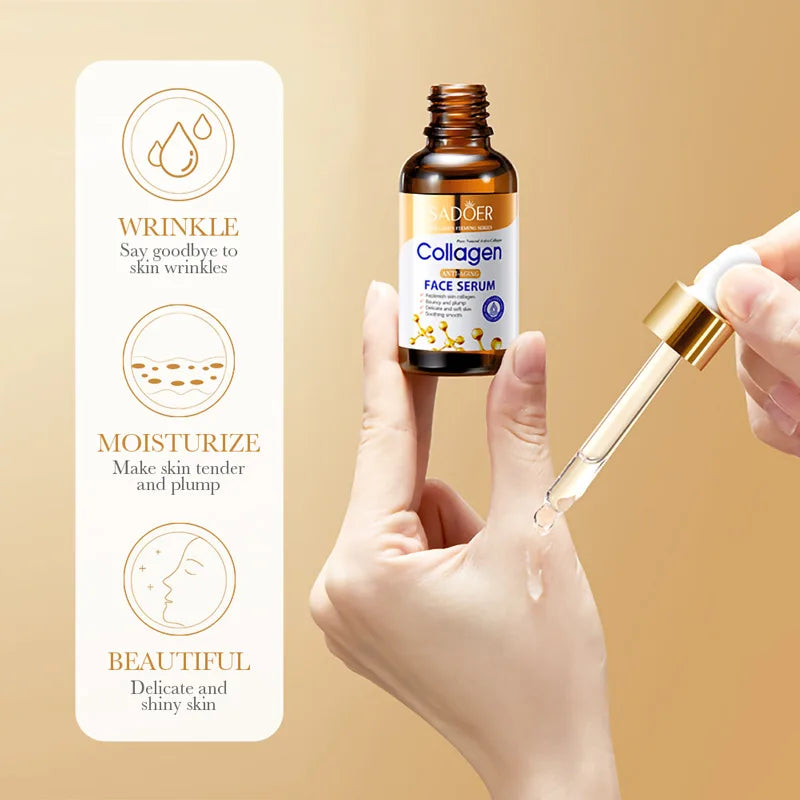 SADOER Collagen Skin Care Set – Anti-Aging Serum & Eye Cream