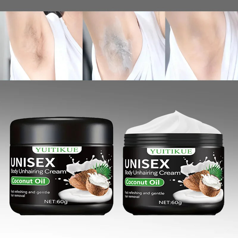 YUITIKUE Body Hair Removal Cream 60g – Coconut Oil & Aloe