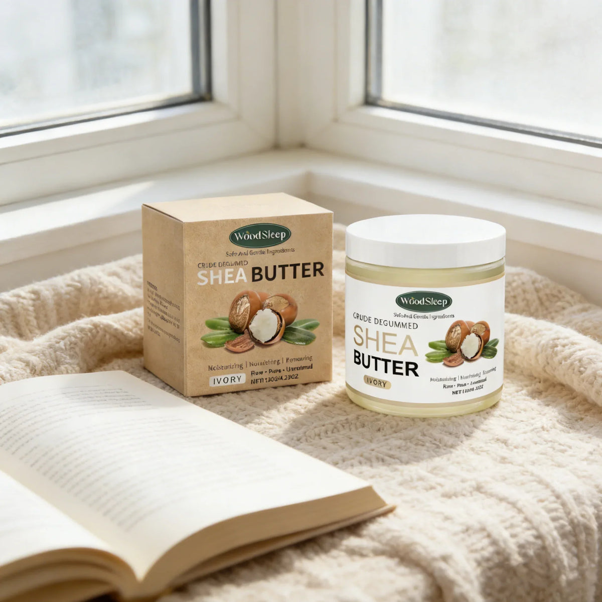 WOODSLEEP Pure Shea Butter Cream | Deep Moisturizing Body Lotion