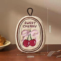 Coral Velvet Hanging Hand Towel | Absorbent Kitchen & Bath