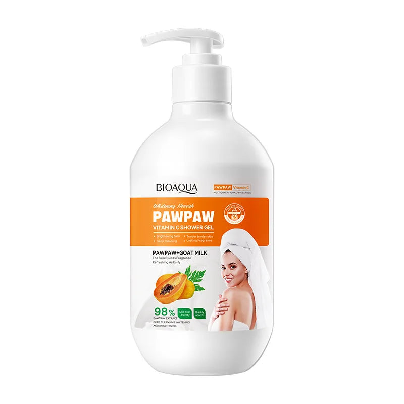 SADOER Papaya Vitamin C Body Wash & Bath Salt Set 480ml