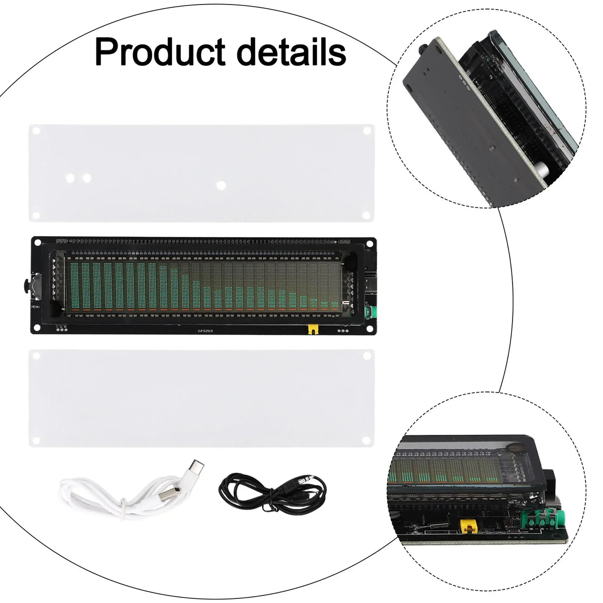 AK2515 VFD Audio Spectrum Analyzer Board – 3.5mm AUX/MIC