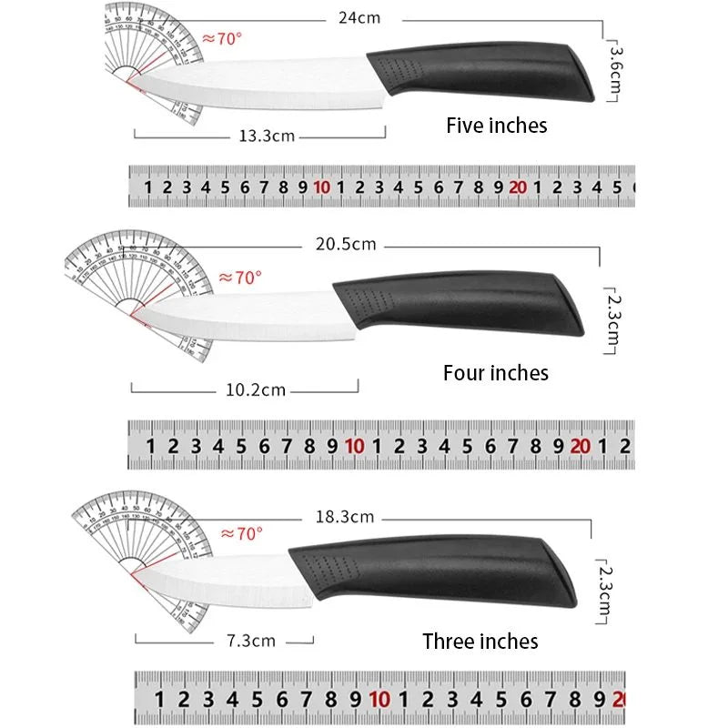3/4/5 Inch Stainless Steel Paring Knife with Cover | Fruit & Baby Food