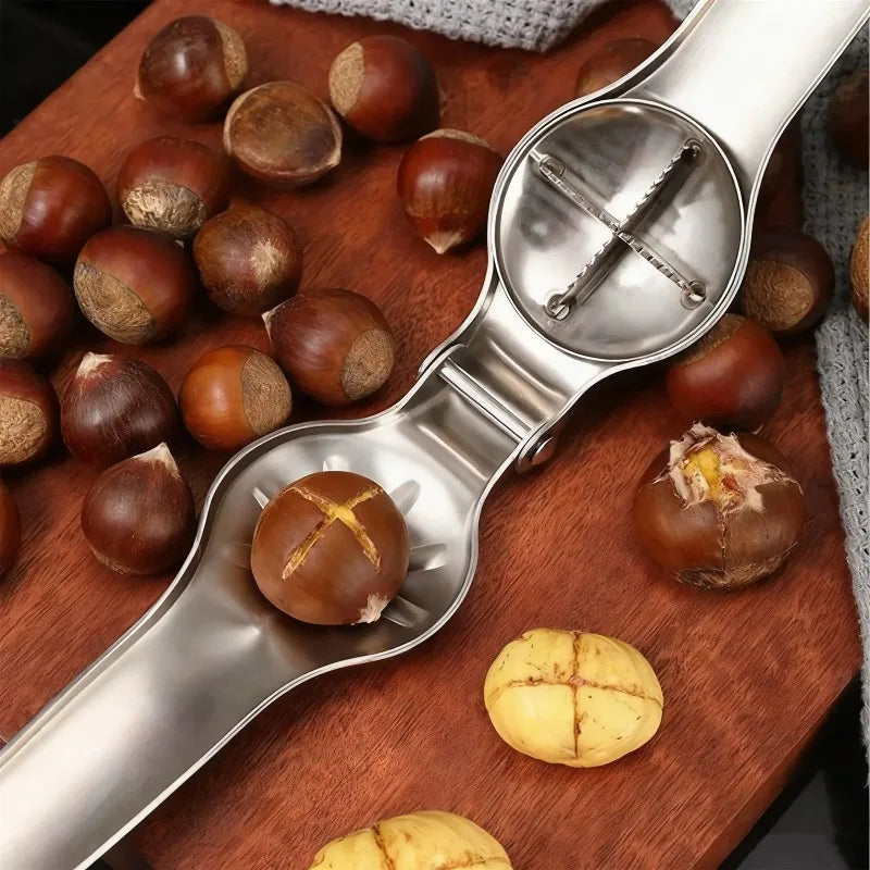 2-in-1 Stainless Steel Chestnut Opener & Nut Cutter Tool