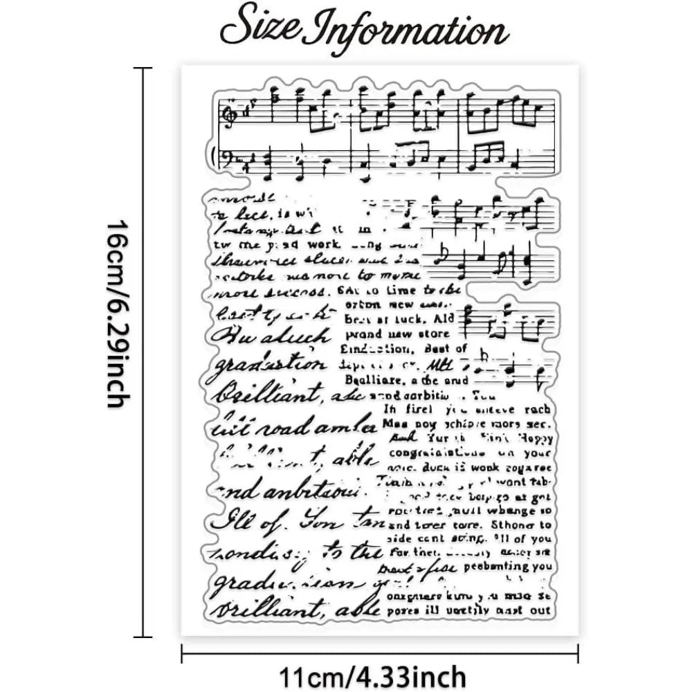 Music Note Clear Stamps for Card Making & Scrapbooking