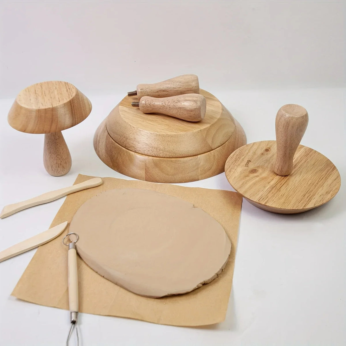 Wood Pottery Molds Set of 4 – Ceramic Slump Press Tools