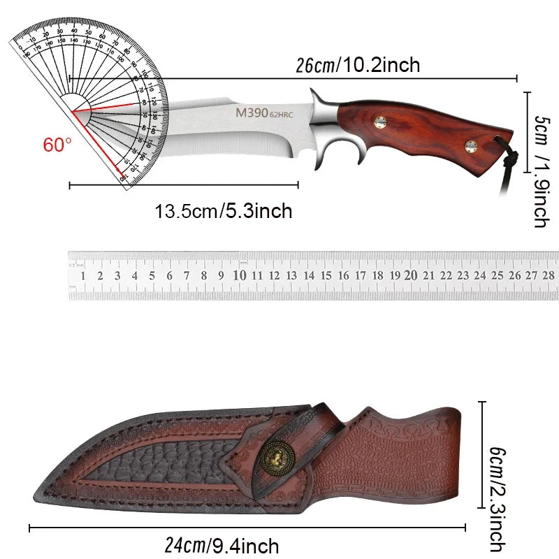 Japanese Stainless Steel Chef's Knife – Wooden Handle & Sheath
